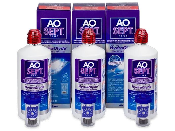 AOSEPT PLUS HYDRAGLYDE - 3 x 360 mL